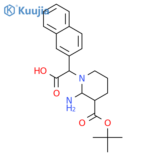 1-Piperidineaceticacid, 3-[[(1,1-dimethylethoxy)carbonyl]amino]-a-2-naphthalenyl- structure