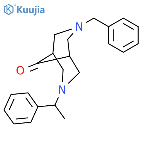 3,7-DIAZABICYCLO[3.3.1]NONAN-9-ONE, 3-(1-PHENYLETHYL)-7-(PHENYLMETHYL)- structure