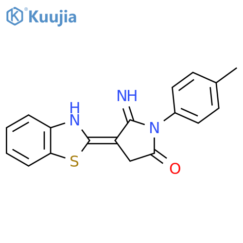 5-Amino-4-benzothiazol-2-yl-1-p-tolyl-1,3-dihydro-pyrrol-2-one structure