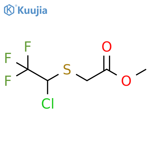 methyl 2-(1-chloro-2,2,2-trifluoroethyl)sulfanylacetate structure