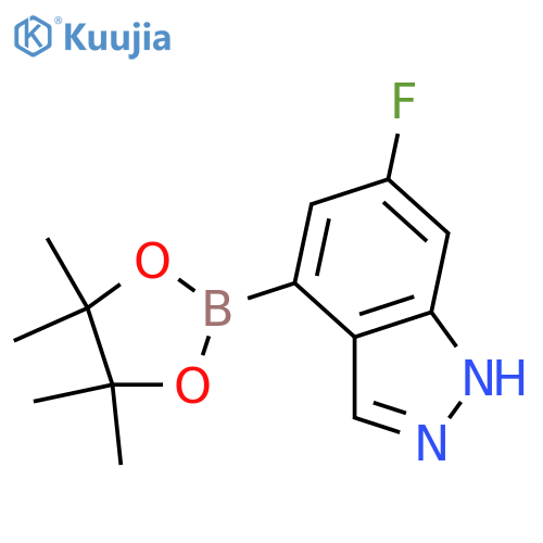 6-Fluoro-4-(4,4,5,5-tetramethyl-1,3,2-dioxaborolan-2-yl)-1H-indazole structure