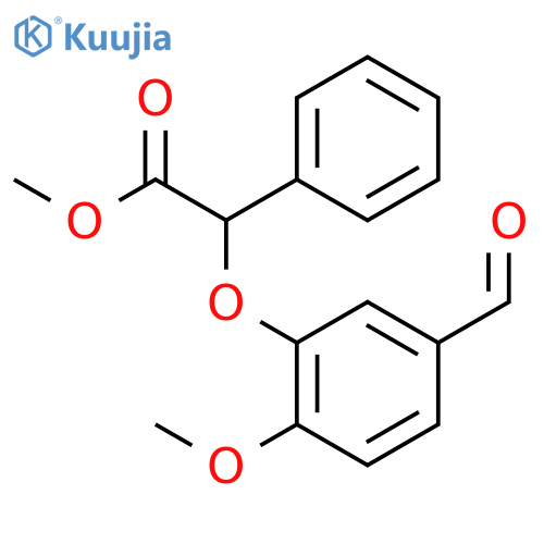 Methyl 2-(5-formyl-2-methoxyphenoxy)-2-phenylacetate structure