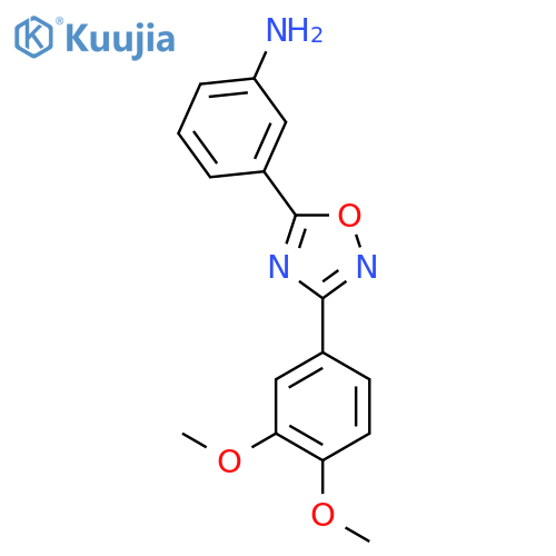 3-(3-(3,4-Dimethoxyphenyl)-1,2,4-oxadiazol-5-yl)aniline structure