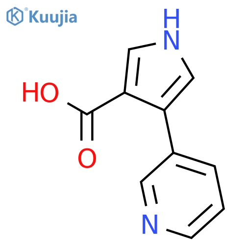 4-(Pyridin-3-yl)-1H-pyrrole-3-carboxylic acid structure