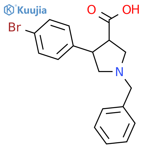 3-Pyrrolidinecarboxylicacid, 4-(4-bromophenyl)-1-(phenylmethyl)- structure