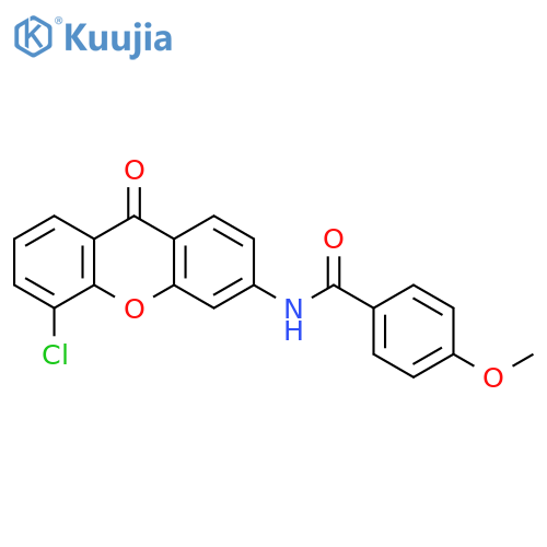 N-(5-chloro-9-oxo-9H-xanthen-3-yl)-4-methoxybenzamide structure