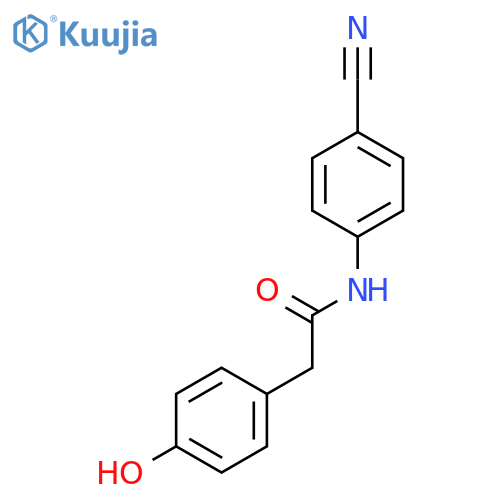 N-(4-Cyanophenyl)-2-(4-hydroxyphenyl)acetamide structure