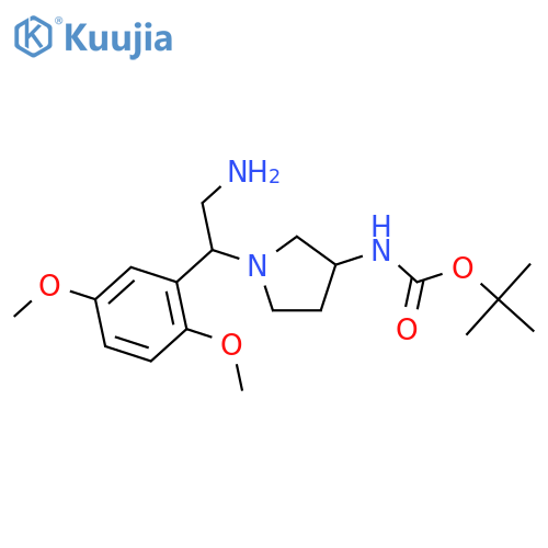 3-N-BOC-AMINO-1-[2-AMINO-1-(2,5-DIMETHOXY-PHENYL)-ETHYL]-PYRROLIDINE structure