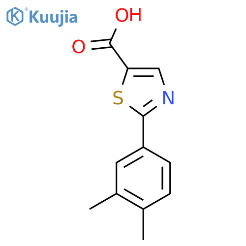 2-(3,4-Dimethylphenyl)-1,3-thiazole-5-carboxylic acid structure