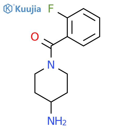 1-(2-fluorobenzoyl)piperidin-4-amine structure