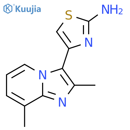 4-(2,8-Dimethyl-imidazo[1,2-a]pyridin-3-yl)-thiazol-2-ylamine structure
