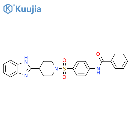 N-(4-{4-(1H-1,3-benzodiazol-2-yl)piperidin-1-ylsulfonyl}phenyl)benzamide structure