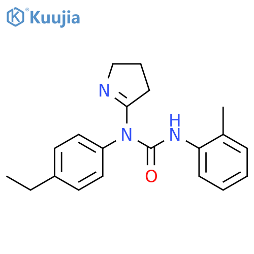 1-(3,4-dihydro-2H-pyrrol-5-yl)-1-(4-ethylphenyl)-3-(2-methylphenyl)urea structure
