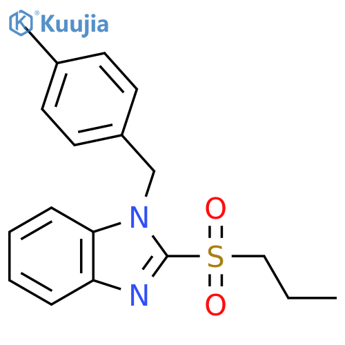 1-(4-methylphenyl)methyl-2-(propane-1-sulfonyl)-1H-1,3-benzodiazole structure