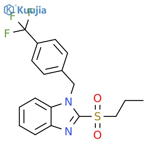 2-(propane-1-sulfonyl)-1-{4-(trifluoromethyl)phenylmethyl}-1H-1,3-benzodiazole structure