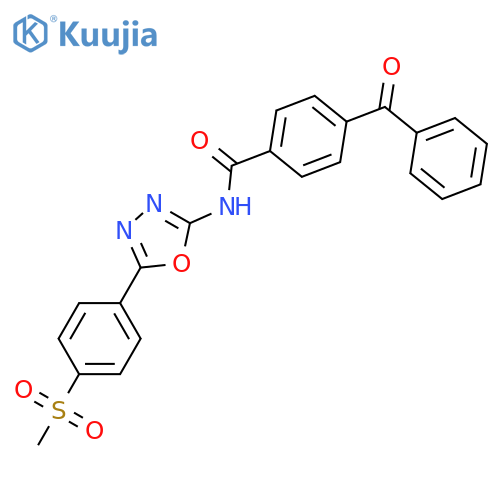 4-benzoyl-N-5-(4-methanesulfonylphenyl)-1,3,4-oxadiazol-2-ylbenzamide structure