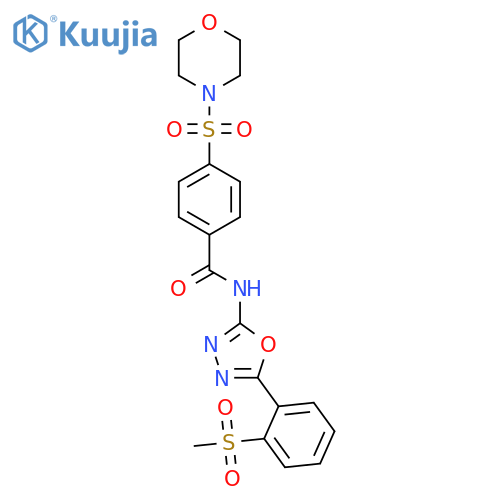 N-5-(2-methanesulfonylphenyl)-1,3,4-oxadiazol-2-yl-4-(morpholine-4-sulfonyl)benzamide structure