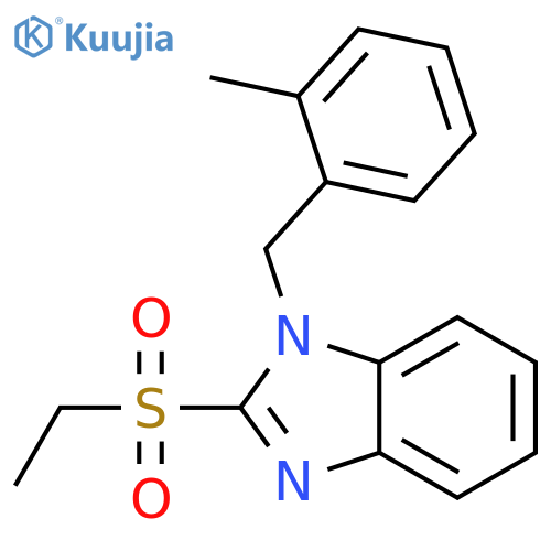 2-(ethanesulfonyl)-1-(2-methylphenyl)methyl-1H-1,3-benzodiazole structure