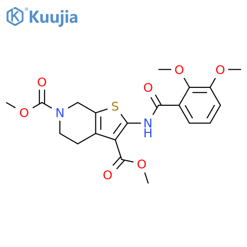 3,6-dimethyl 2-(2,3-dimethoxybenzamido)-4H,5H,6H,7H-thieno2,3-cpyridine-3,6-dicarboxylate structure