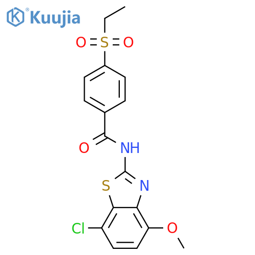 N-(7-chloro-4-methoxy-1,3-benzothiazol-2-yl)-4-(ethanesulfonyl)benzamide structure