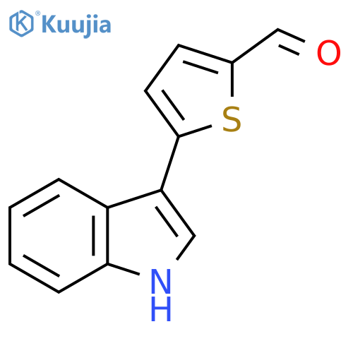 2-Thiophenecarboxaldehyde, 5-(1H-indol-3-yl)- structure