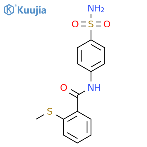 2-(methylsulfanyl)-N-(4-sulfamoylphenyl)benzamide structure