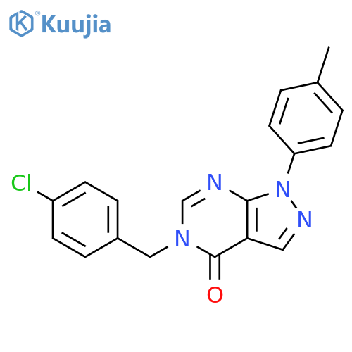 5-(4-chlorophenyl)methyl-1-(4-methylphenyl)-1H,4H,5H-pyrazolo3,4-dpyrimidin-4-one structure