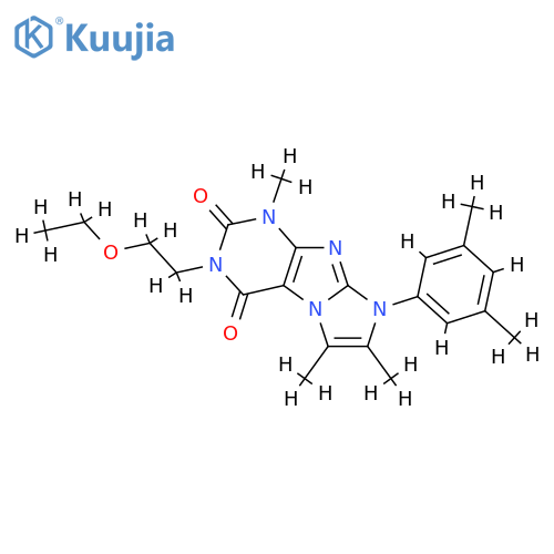 8-(3,5-dimethylphenyl)-3-(2-ethoxyethyl)-1,6,7-trimethyl-1H,2H,3H,4H,8H-imidazo1,2-gpurine-2,4-dione structure