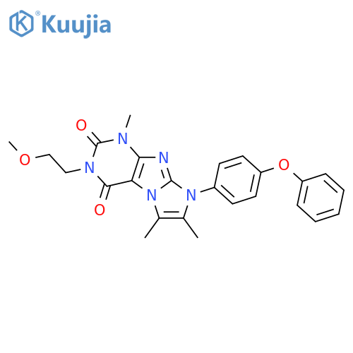 3-(2-methoxyethyl)-1,6,7-trimethyl-8-(4-phenoxyphenyl)-1H,2H,3H,4H,8H-imidazo1,2-gpurine-2,4-dione structure