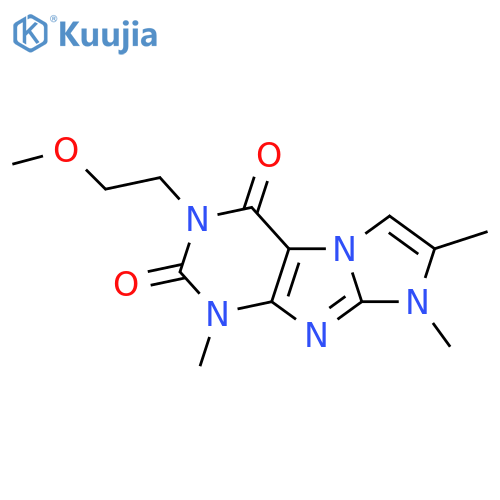 3-(2-methoxyethyl)-1,7,8-trimethyl-1H,2H,3H,4H,8H-imidazo1,2-gpurine-2,4-dione structure