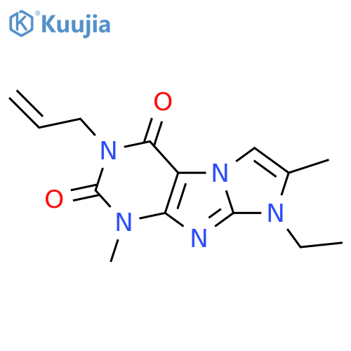 8-ethyl-1,7-dimethyl-3-(prop-2-en-1-yl)-1H,2H,3H,4H,8H-imidazo1,2-gpurine-2,4-dione structure