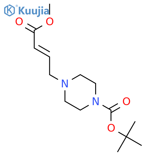 2-methyl-2-propanyl 4-[(2z)-4-methoxy-4-oxo-2-buten-1-yl]-1-piper Azinecarboxylate structure