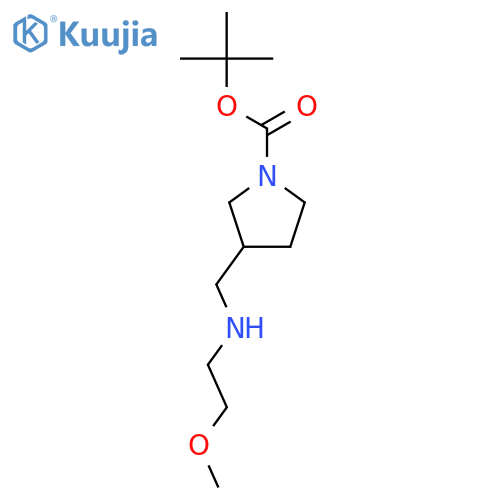 tert-butyl 3-{[(2-methoxyethyl)amino]methyl}pyrrolidine-1-carboxylate structure