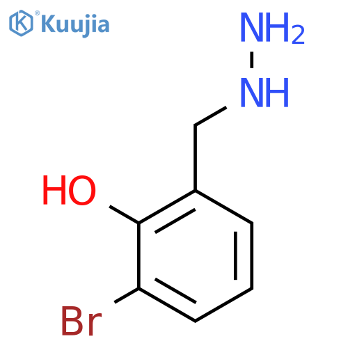 2-bromo-6-(hydrazinylmethyl)phenol structure