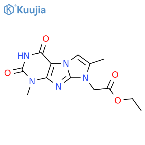 ethyl 2-{1,7-dimethyl-2,4-dioxo-1H,2H,3H,4H,8H-imidazo1,2-gpurin-8-yl}acetate structure