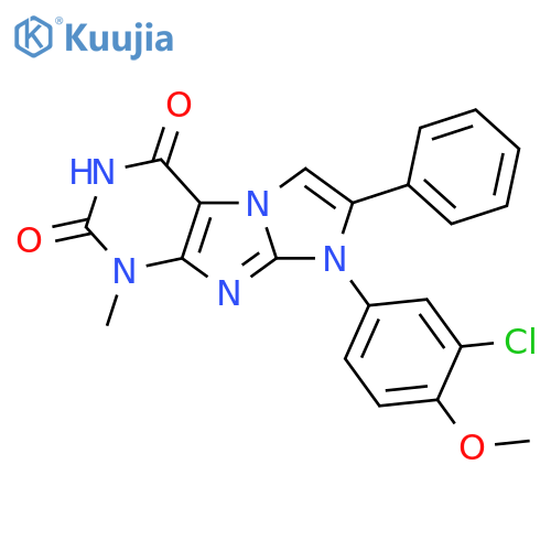 8-(3-chloro-4-methoxyphenyl)-1-methyl-7-phenyl-1H,2H,3H,4H,8H-imidazo1,2-gpurine-2,4-dione structure