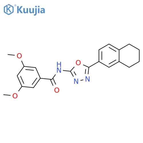 3,5-dimethoxy-N-5-(5,6,7,8-tetrahydronaphthalen-2-yl)-1,3,4-oxadiazol-2-ylbenzamide structure