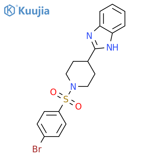 2-1-(4-bromobenzenesulfonyl)piperidin-4-yl-1H-1,3-benzodiazole structure