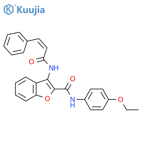 N-(4-ethoxyphenyl)-3-(2Z)-3-phenylprop-2-enamido-1-benzofuran-2-carboxamide structure