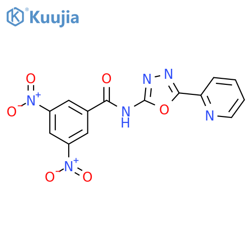 3,5-dinitro-N-5-(pyridin-2-yl)-1,3,4-oxadiazol-2-ylbenzamide structure