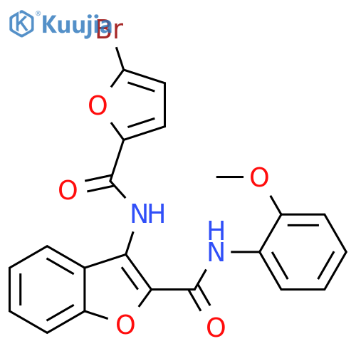 3-(5-bromofuran-2-amido)-N-(2-methoxyphenyl)-1-benzofuran-2-carboxamide structure