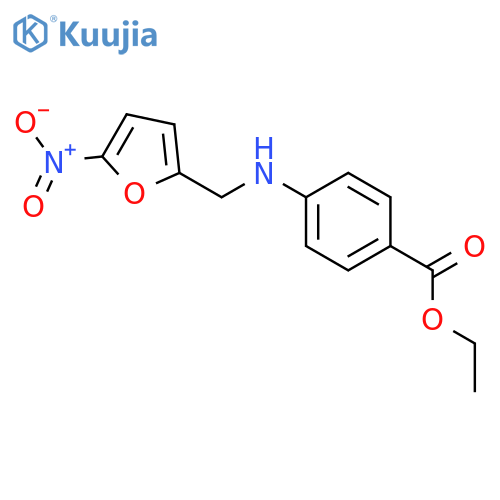 Benzoic acid, 4-[[(5-nitro-2-furanyl)methyl]amino]-, ethyl ester structure