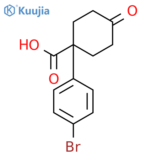 1-(4-Bromophenyl)-4-oxocyclohexanecarboxylic Acid structure