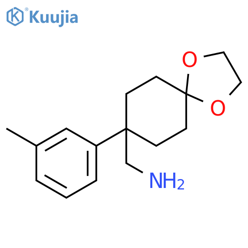 8-(3-Methylphenyl)-1,4-dioxaspiro4.5dec-8-ylmethylamine structure