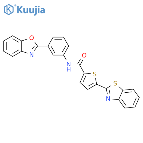 5-(1,3-benzothiazol-2-yl)-N-3-(1,3-benzoxazol-2-yl)phenylthiophene-2-carboxamide structure