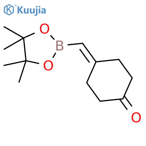 Cyclohexanone,4-[(4,4,5,5-tetramethyl-1,3,2-dioxaborolan-2-yl)methylene]- structure