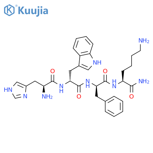 L-Lysinamide, L-histidyl-D-tryptophyl-D-phenylalanyl- structure