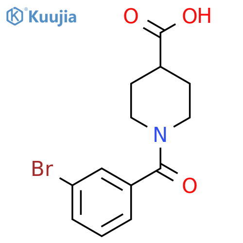 1-(3-Bromobenzoyl)piperidine-4-carboxylic acid structure