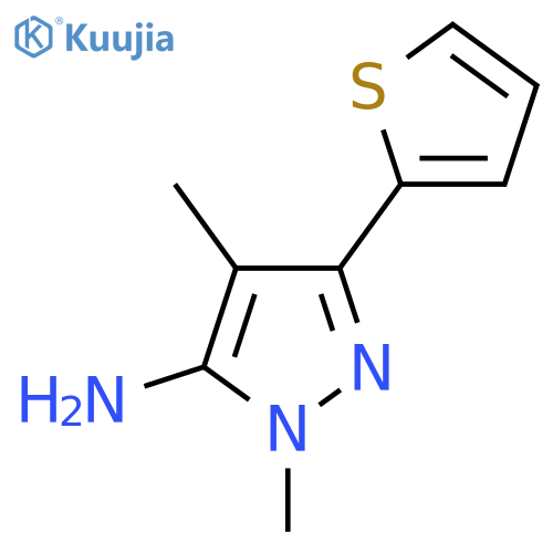 1,4-dimethyl-3-(thiophen-2-yl)-1H-pyrazol-5-amine structure