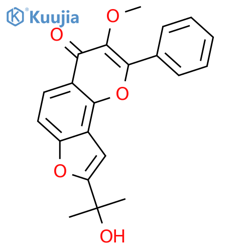 3,5-Dihydroxy-8-(1-hydroxy-1-methylethyl)-2-(4-hydroxyphenyl)-4H-furo[2,3-h]-1-benzopyran-4-one; 4',5-Dideoxy, 3-Me ether structure